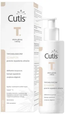 Шампунь Cutis T трихологический против выпадения волос с CBD, коноплёй и Capixyl, 200 мл
