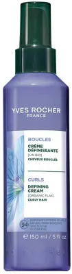 Крем для волос Yves Rocher Curls Defining для кудрявых, чёткость локонов и контроль пушистости 48 часов, с био-льном, 150 мл