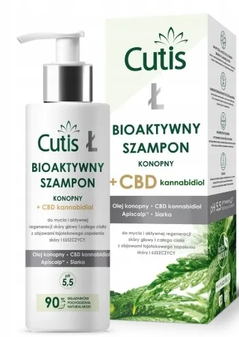 Шампунь Cutis L с конопляным маслом для кожи головы, склонной к раздражению, 200 мл