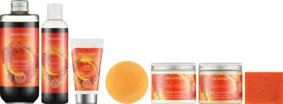 Набор для тела Organique Warm Your Senses мыло баттер скраб и гель для душа с пряным апельсином 7 предметов