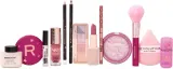 Набор для макияжа Makeup Revolution Berry Bright пудра палетка теней хайлайтер румяна и блеск 13 предметов — фото 3