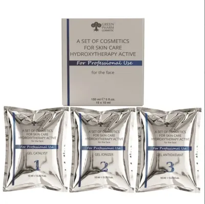 Набор гелей для ухода за лицом Green Pharm Cosmetic Hydroxytherapy Active 15 шт по 10 мл