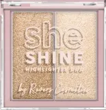 Хайлайтер для лица Revers She Shine Highlighter Duo из двух оттенков, 7,2 г, оттенок 04 - Heat Haze — фото 1