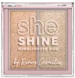 Хайлайтер для лица Revers She Shine Highlighter Duo из двух оттенков, 7,2 г, оттенок 03 - Pink Gleam — фото 1