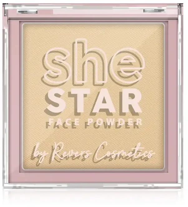 Пудра для лица Revers She Star Face Powder бархатистая, 10 г, оттенок 02 - Vanilla