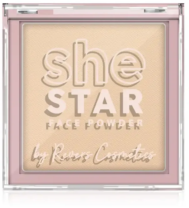 Пудра для лица Revers She Star Face Powder бархатистая, 10 г, оттенок 01 - Natural
