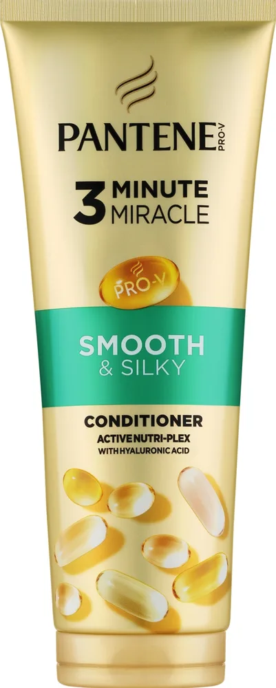 Кондиционер для пушащихся волос «Гладкость за 3 минуты» Pantene Pro-V 3 Minute Miracle Smooth & Sleek, 220 мл