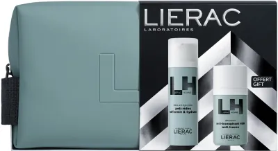 Мужской набор Lierac Homme увлажняющий флюид для лица и дезодорант с ниацинамидом и скваланом 50+50 мл