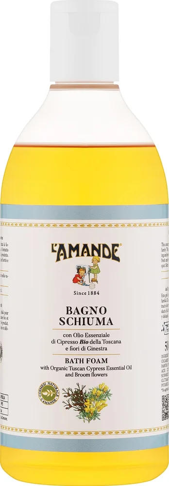 L'Amande L'Amande Bath Foam With Organic Tuscany Cypress Essential Oil - Гель-пенка для душа и ванны с эфирным маслом кипариса Тосканы, 500 мл