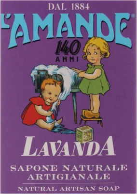 Мыло L'Amande Lavender Natural Artisanal лаванда ручной работы, 150 г