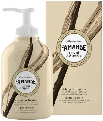L'Amande L'Amande Wood & Spices Liquid Cleanser - Очищающий гель для тела и рук Дерево и специи, 300 мл