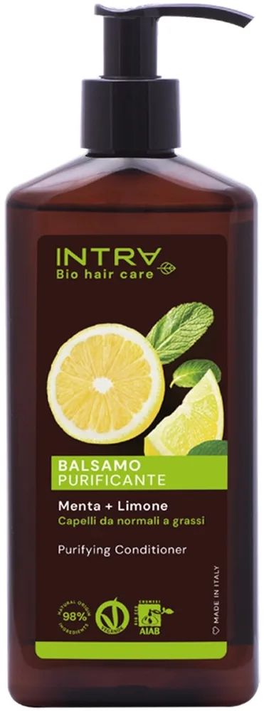 Очищающий кондиционер для нормальных и жирных волос Intra Bio Hair Care Mint&Lemon Purifying Conditioner, 250 мл