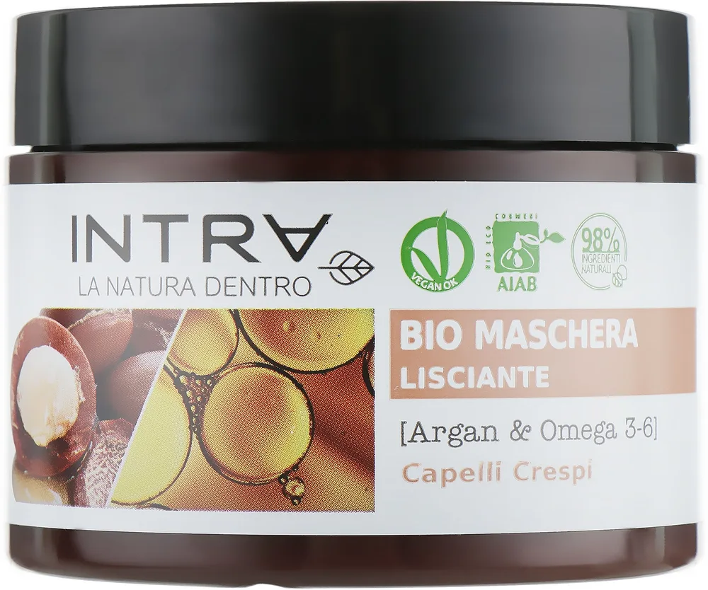 Маска для волос Intra Argan &amp; Omega 3-6 Hair Mask разглаживающая, для гладкости и блеска, 250 мл