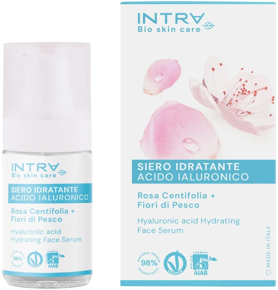 Сыворотка для лица Intra Rosa Centifolia & Fiori di Pesco с гиалуроновой кислотой, увлажняющая, 30 мл