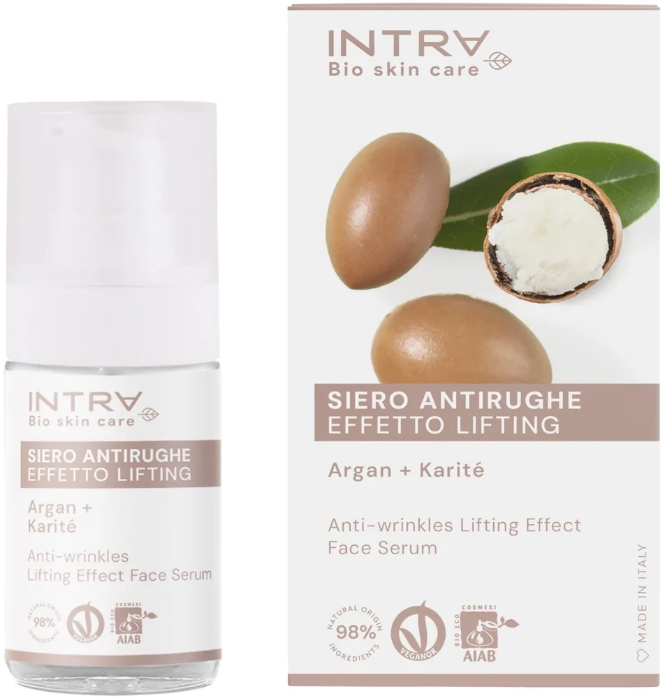 Сыворотка для лица Intra Argan & Shea Butter Anti-Wrinkles лифтинг-эффект, против морщин, 30 мл