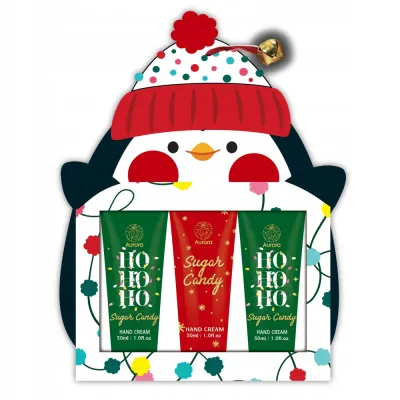 Набор кремов для рук Aurora Xmas Sugar Candy гранат лотос и миндальное молочко 3 шт по 30 мл