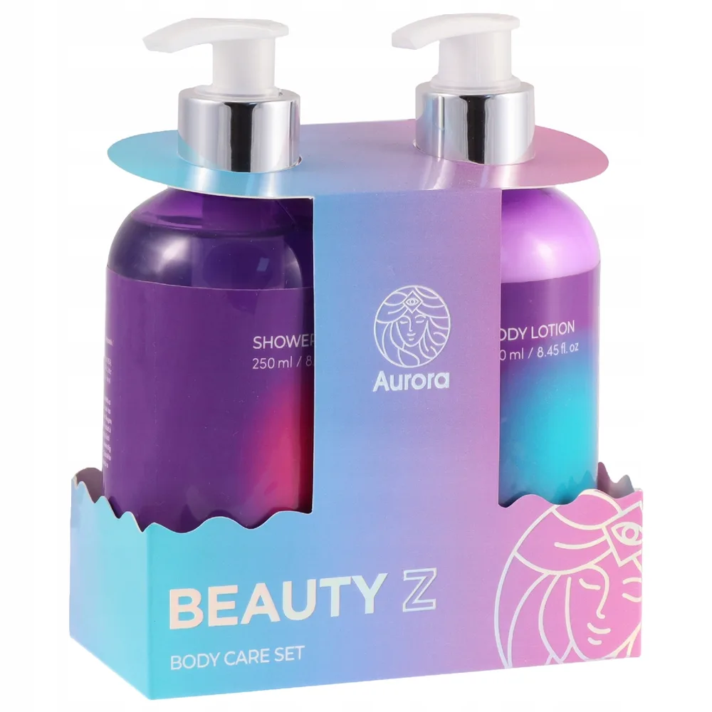 Набор Aurora Beauty Z гель для душа 250 мл и лосьон для тела 250 мл с пионом и розой