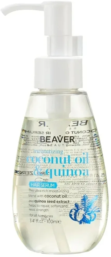 Увлажняющая сыворотка для волос с кокосовым маслом Beaver Professional Keratin System Moisturizing Hair Serum, 100 мл