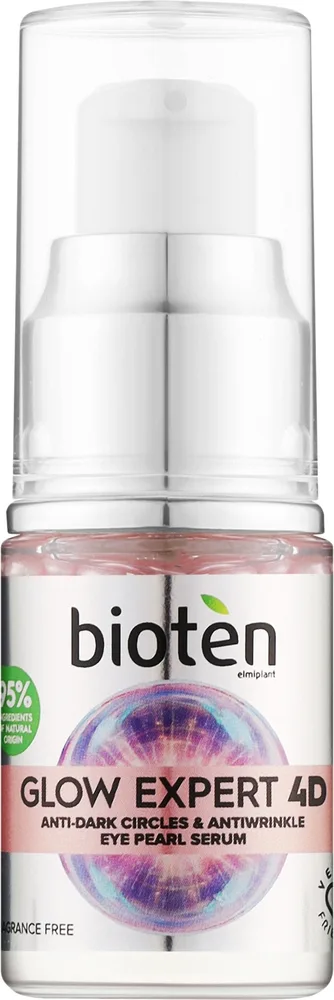 Сыворотка для кожи вокруг глаз Bioten Glow Expert 4D Eye Pearl Serum против тёмных кругов и морщин, 15 мл