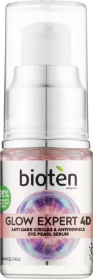 Сыворотка для кожи вокруг глаз Bioten Glow Expert 4D Eye Pearl Serum против тёмных кругов и морщин, 15 мл