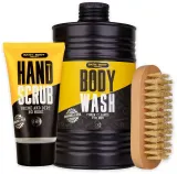 Мужской набор Accentra Bath & Body Toolkit гель для душа 400 мл скраб для рук 50 мл и щетка для ногтей — фото 2
