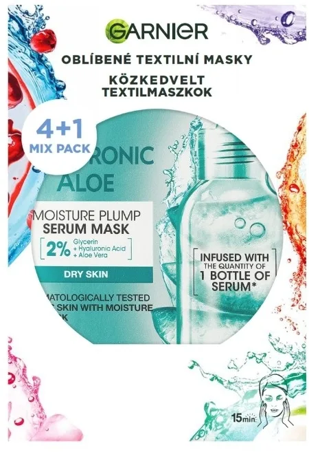 Тканевая маска-сыворотка для лица с эффектом увлажнения Garnier Skin Naturals Moisture Plump Serum Mask