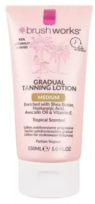 Brushworks Gradual Tanning Drops Medium автозагар для тела с гиалуроновой кислотой, 150 мл
