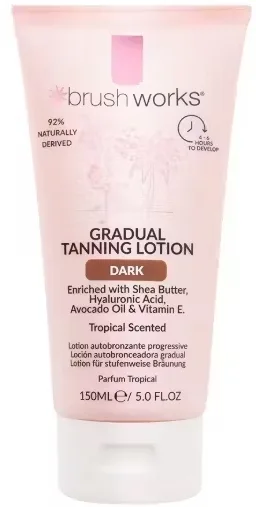 Brushworks Gradual Tanning Drops Dark автозагар для тела с гиалуроновой кислотой, 150 мл