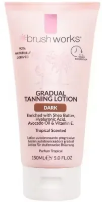 Brushworks Gradual Tanning Drops Dark автозагар для тела с гиалуроновой кислотой, 150 мл