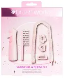 Набор для укладки локонов Brushworks Satin Define & Curl атласные бигуди пульверизатор и расческа — фото 1