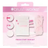 Набор Brushworks Fresh Start Skin многоразовые диски 3 шт мешочки для стирки 3 шт и повязка для волос — фото 1