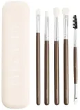 Набор кистей для макияжа глаз Eye Candy Luxury кисти 4 шт двусторонняя кисть для бровей и силиконовый держатель — фото 2