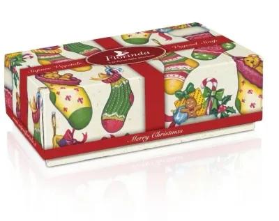 Мыло натуральное Florinda Christmas новогоднее рождественские носки, 140 г