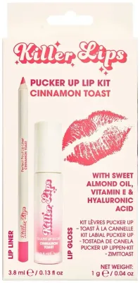 Набор для макияжа губ Killer Lips Pucker Up Cinnamon Toast карандаш 1 г и блеск для губ 3.8 мл