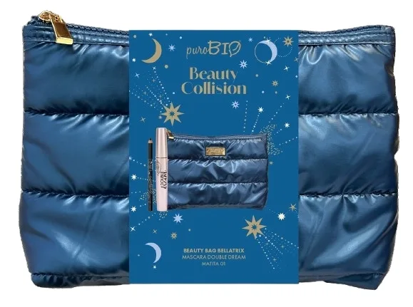 Набор PuroBio Cosmetics Beauty Bag Bellatrix тушь для ресниц 10 мл черный карандаш для глаз 1.3 г и косметичка