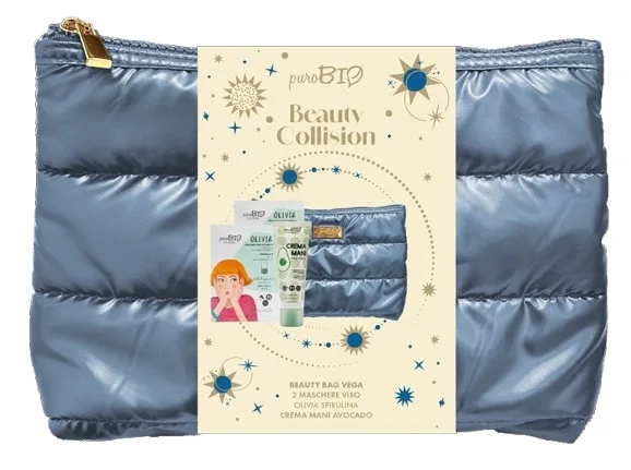 Набор PuroBio Cosmetics Beauty Bag Vega питательный крем для рук с маслом авокадо 50 мл альгинатная маска 2 шт по 13 г и косметичка
