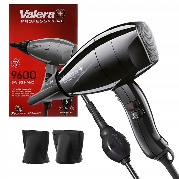 Фен Valera Swiss Nano 9600 Ionic Rotocord профессиональный черный