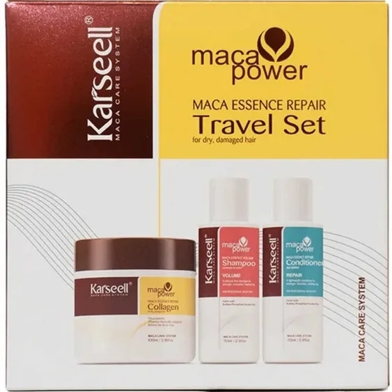 Дорожный набор Karseell Maca Power шампунь 70 мл маска для волос 100 мл и кондиционер 70 мл
