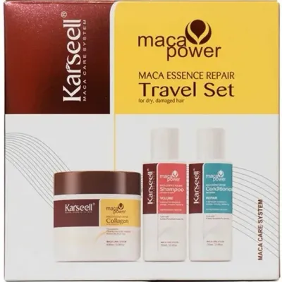 Дорожный набор Karseell Maca Power шампунь 70 мл маска для волос 100 мл и кондиционер 70 мл