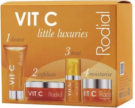 Набор для лица Rodial Vit C очищающие пады средство сыворотка и крем с витамином С для сияния 20 шт+20+5+10 мл