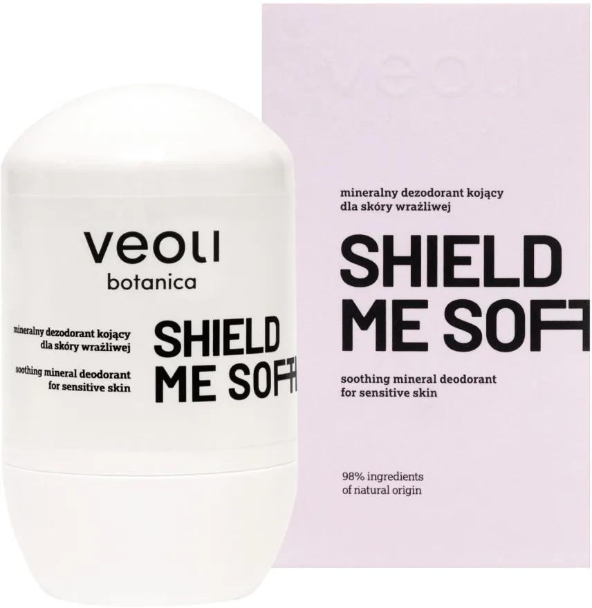 Дезодорант минеральный Veoli Botanica Shield Me Softly для чувствительной кожи, защита до 48 часов, 50 мл