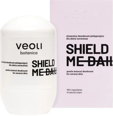 Дезодорант минеральный Veoli Botanica Shield Me Daily для нормальной кожи, защита до 48 часов, 50 мл