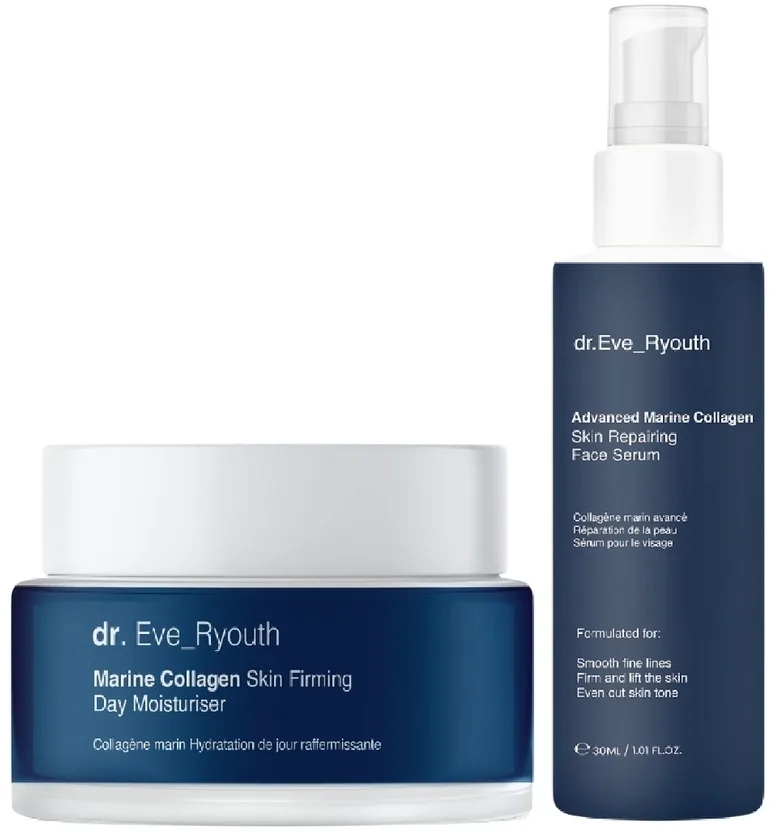 Набор для лица Dr. Eve_Ryouth Marine Collagen сыворотка и дневной крем с морским коллагеном для зрелой кожи 30+50 мл