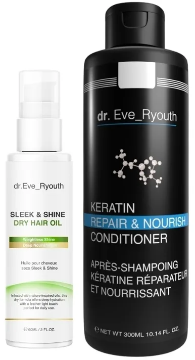 Набор Dr. Eve_Ryouth Keratin кондиционер 300 мл и сухое масло для волос 60 мл