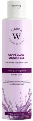 Гель для душа Warda Grape Glow очищающий с глицерином и пантенолом, аромат винограда, 150 мл