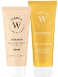 Набор для лица Warda солнцезащитный крем SPF30 и гель-сыворотка с коллагеном для зрелой кожи 50+30 мл — фото 1