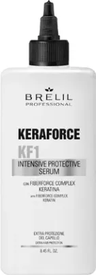 Интенсивная защитная сыворотка для волос с кератином Brelil Keraforce Intensive Protective Serum With Keratin, 250 мл