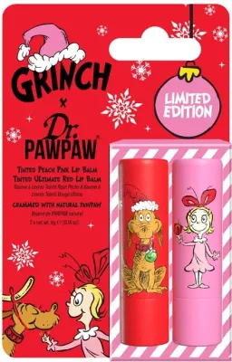 Набор бальзамов для губ Dr. PAWPAW x The Grinch Max и Cindy Lou Who 2 шт по 4 г