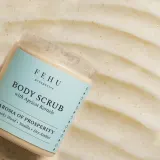 Fehu Fehu Body Scrub Aroma of Prosperity - Сахарный скраб для тела Aroma of Prosperity с абрикосовой пудрой, дерево и амбра, 400 г — фото 4