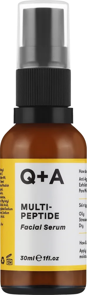 Сыворотка для лица Q+A Multi-Peptide мультипептидная, укрепляющая, 30 мл